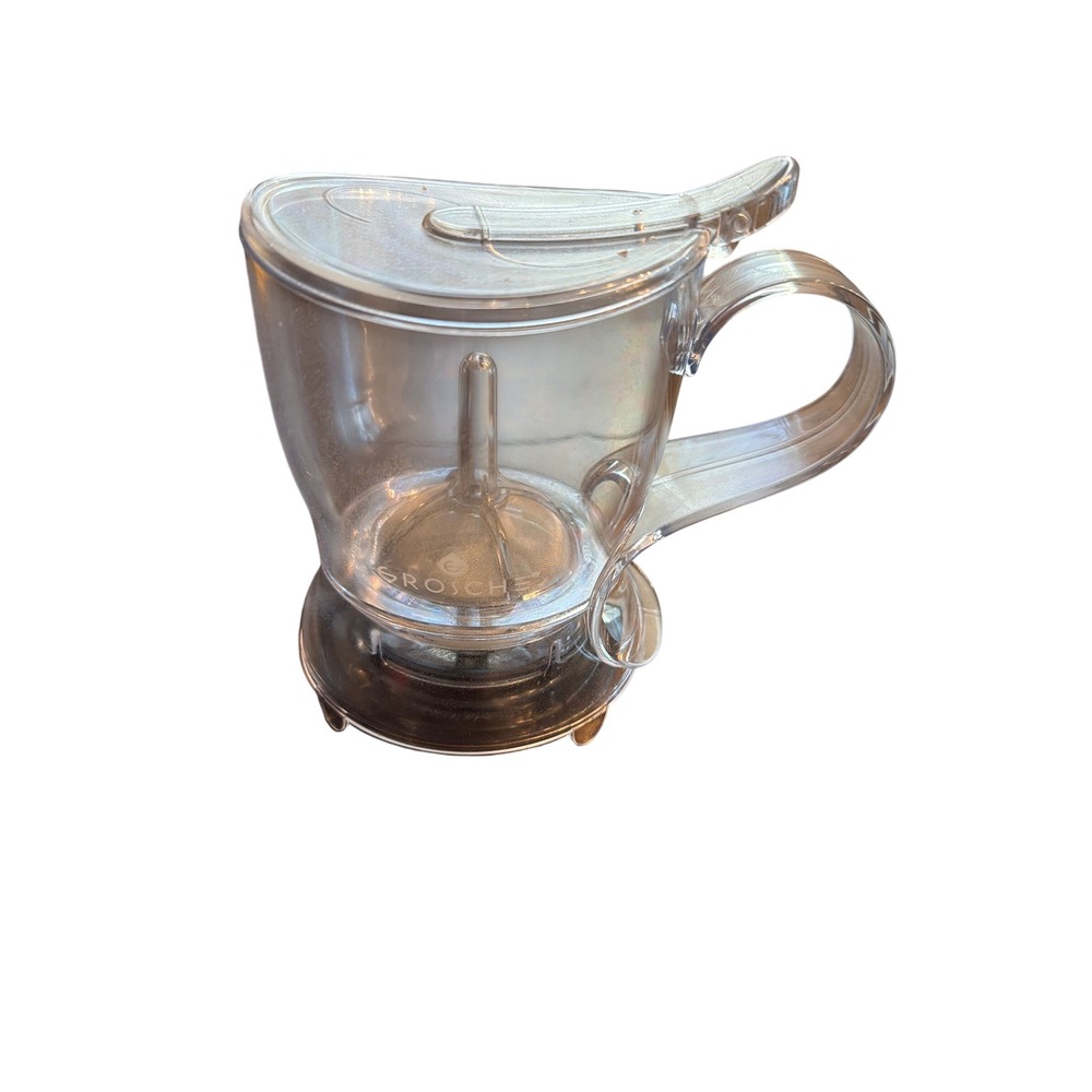 Grosche Aberdeen Bottom Dispensing Tea Steeper Clear Tritan Infuser 17.6oz - Picture 1 of 4